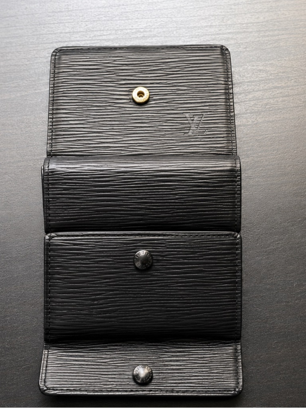 Louis Vuitton Black Epi Leather Compact Wallet - Picture 1 of 12